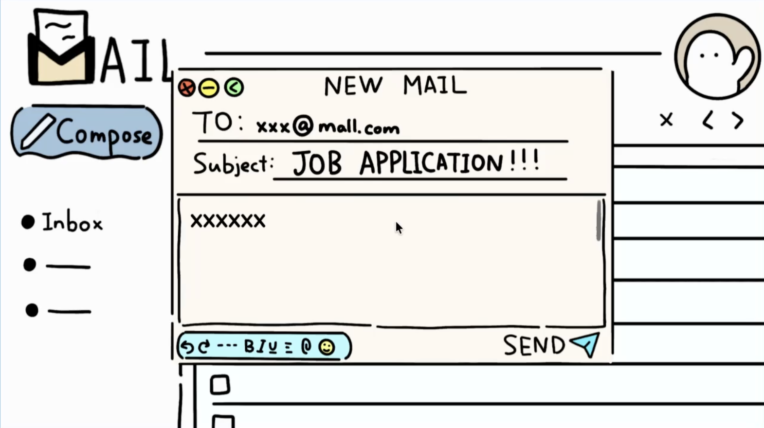 Chapter Two job application screen