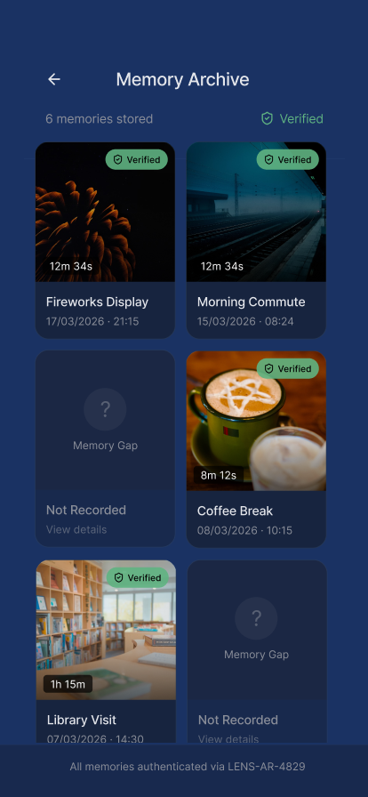 Memory archive gallery