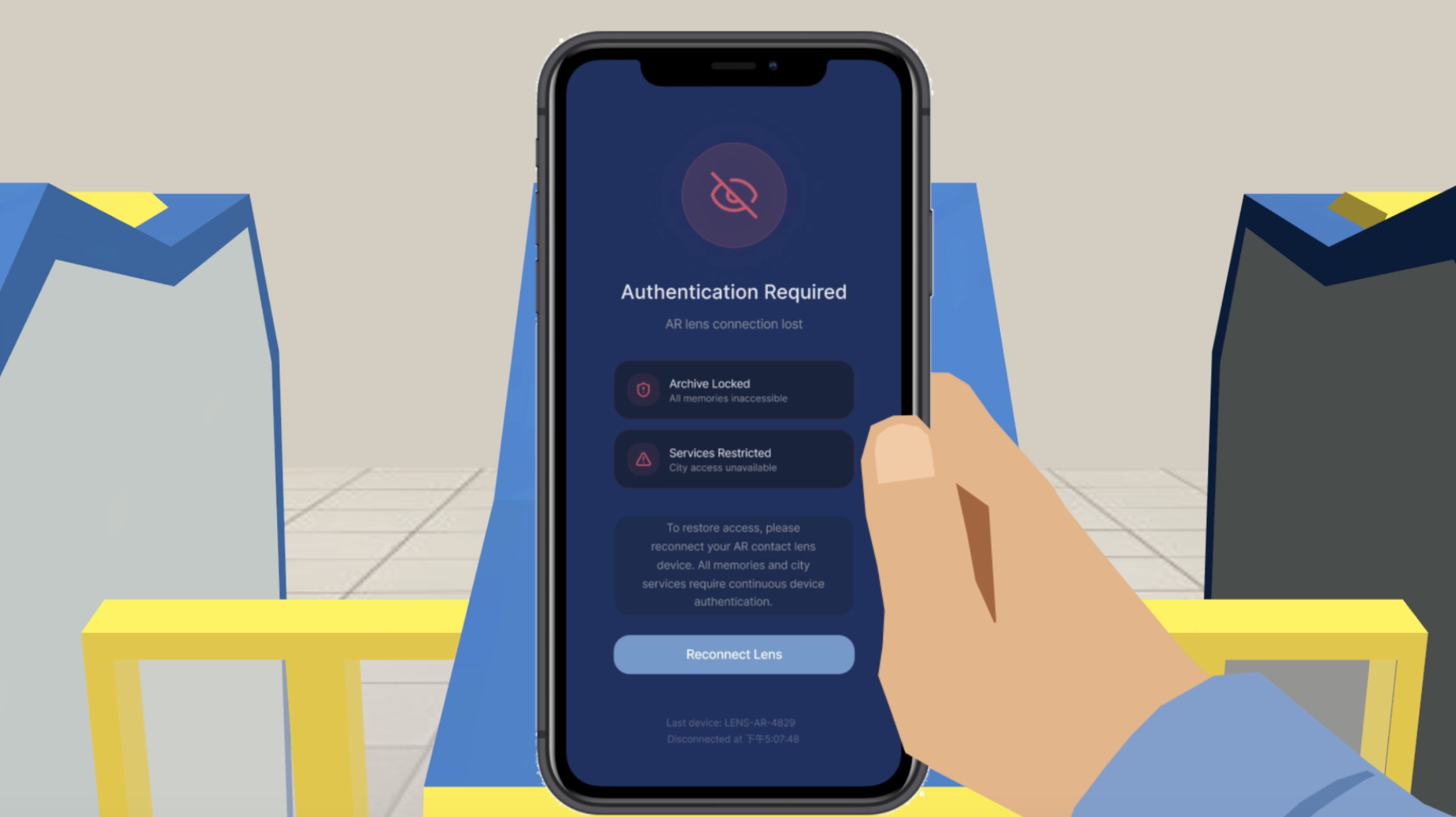 Mid-shot showing user interaction context