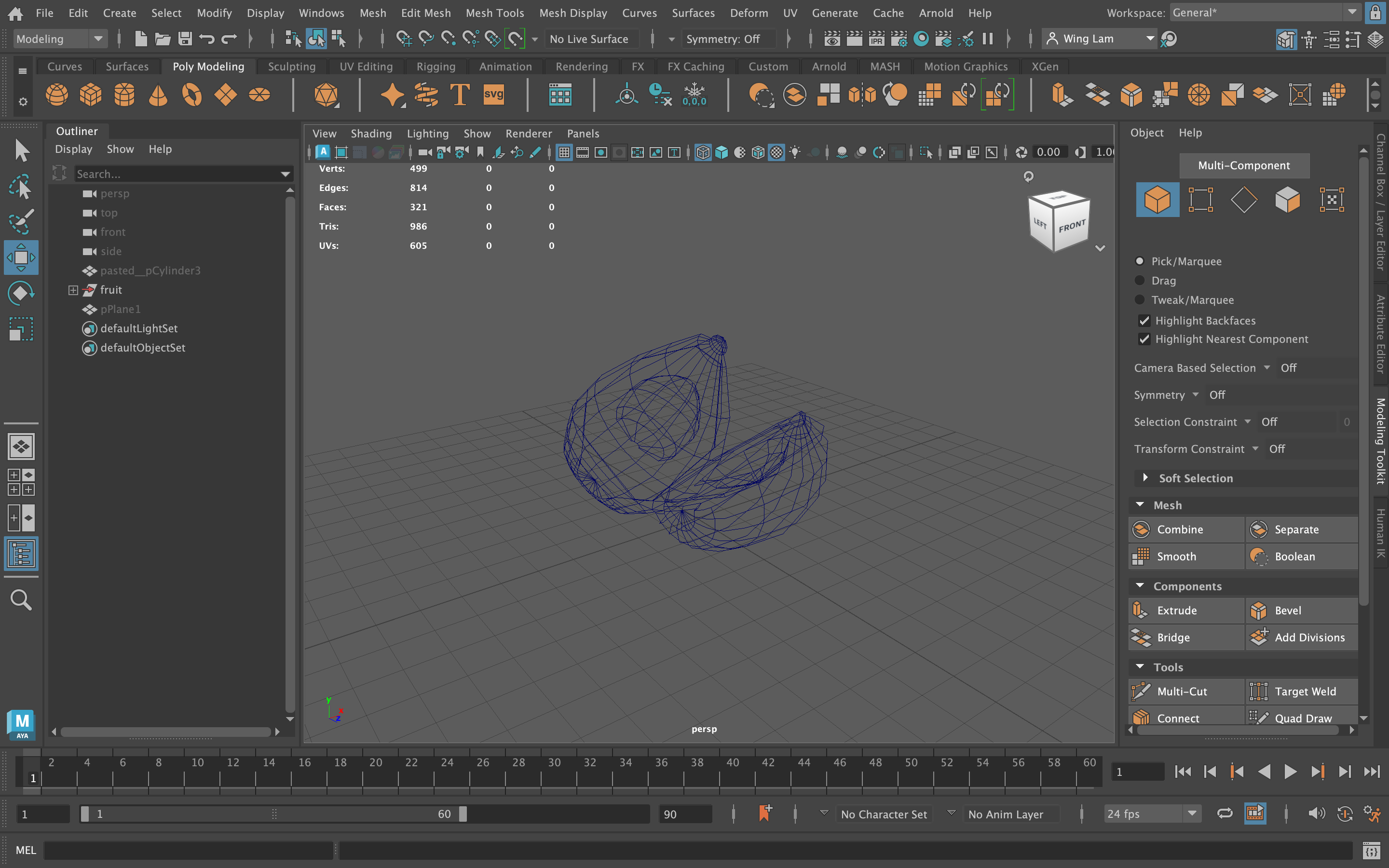 Maya model — fruit